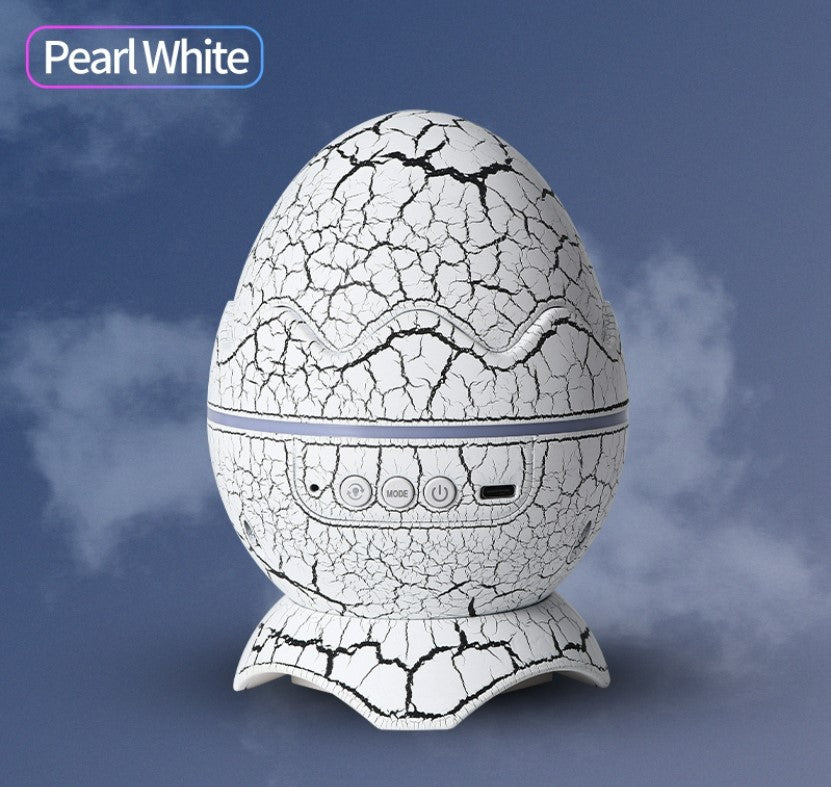 LED Dinosaur Egg Star Sky Night Light Projector - Pearl White_0