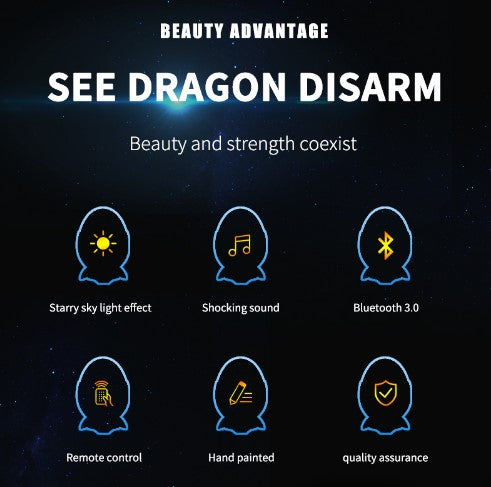 LED Dinosaur Egg Star Sky Night Light Projector - Pearl White_1
