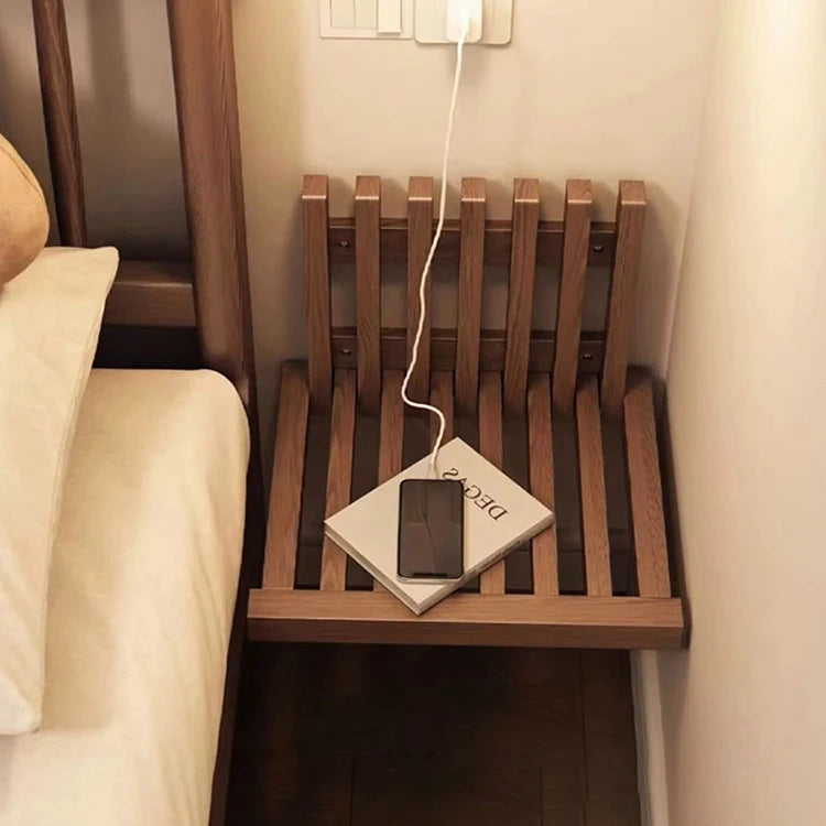 Wall Nightstands Modern Wooden Night Table Folding Floating Bedside Tables Aesthetic Elegant Side Table Space Saving Furniture