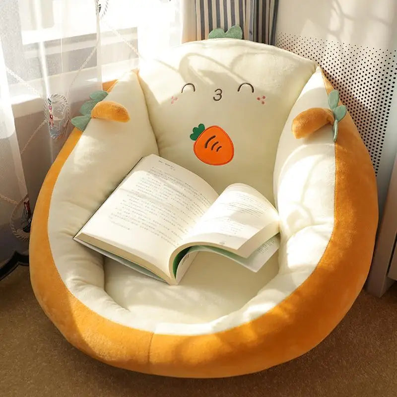 Cute Cushion Cartoon Soft and Comfortable Thick Dormitory Office Bedroom Tatami Mat Non Slip Cushion Integrated Pillow Cushion