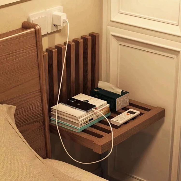 Wall Nightstands Modern Wooden Night Table Folding Floating Bedside Tables Aesthetic Elegant Side Table Space Saving Furniture