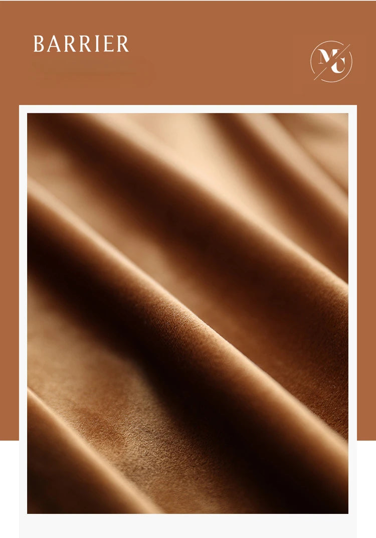 Modern Minimalist European Luxury Curtains for Living Room Bedroom Brown Multi-color Custom Velvet Curtain Blackout Curtains