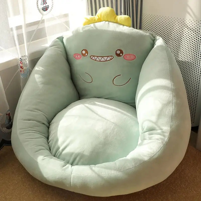 Cute Cushion Cartoon Soft and Comfortable Thick Dormitory Office Bedroom Tatami Mat Non Slip Cushion Integrated Pillow Cushion