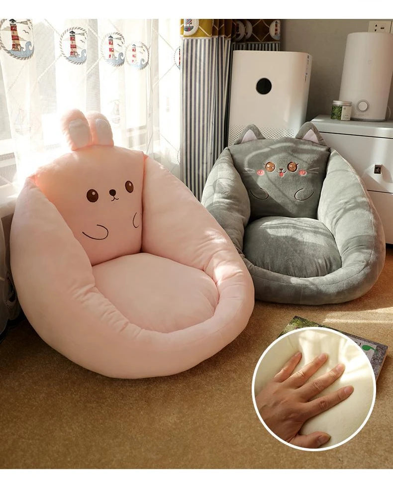 Cute Cushion Cartoon Soft and Comfortable Thick Dormitory Office Bedroom Tatami Mat Non Slip Cushion Integrated Pillow Cushion