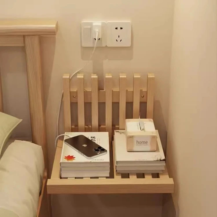 Wall Nightstands Modern Wooden Night Table Folding Floating Bedside Tables Aesthetic Elegant Side Table Space Saving Furniture