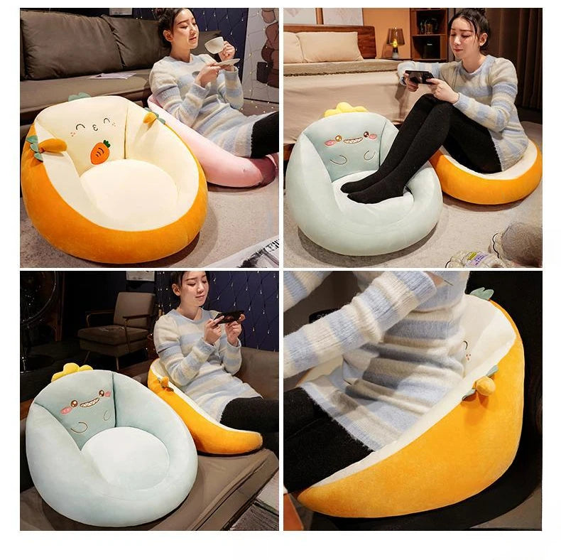 Cute Cushion Cartoon Soft and Comfortable Thick Dormitory Office Bedroom Tatami Mat Non Slip Cushion Integrated Pillow Cushion