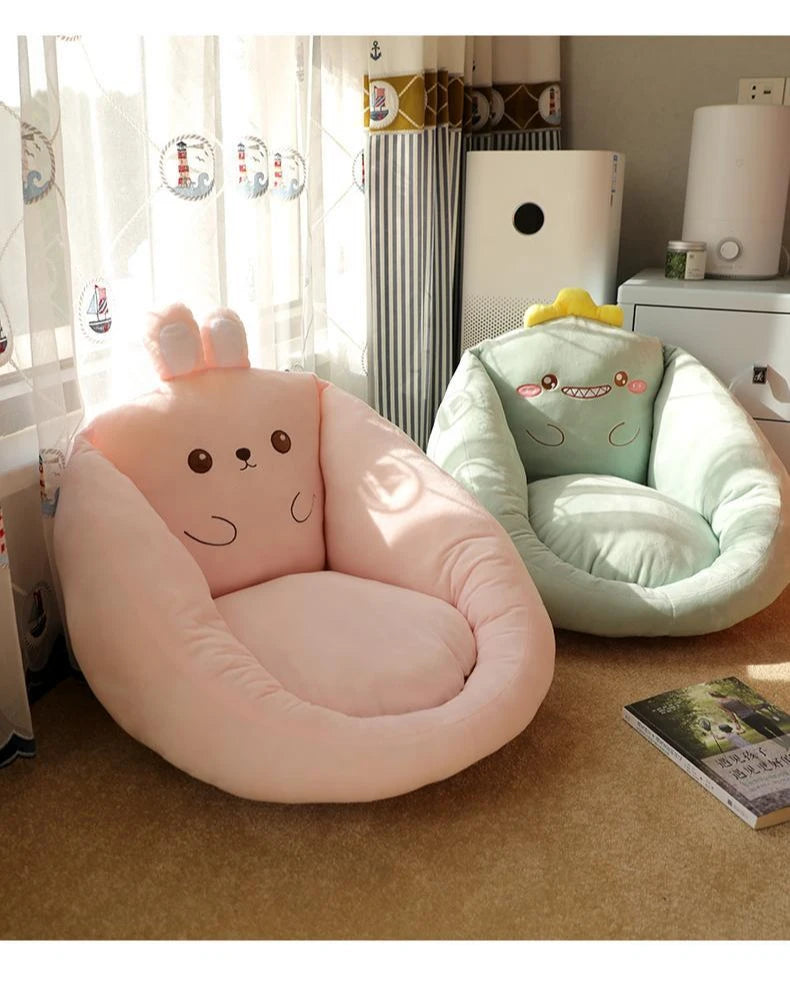 Cute Cushion Cartoon Soft and Comfortable Thick Dormitory Office Bedroom Tatami Mat Non Slip Cushion Integrated Pillow Cushion