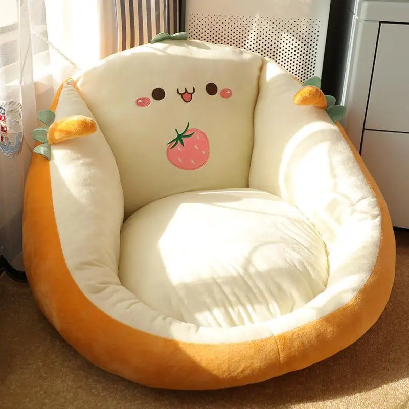 Cute Cushion Cartoon Soft and Comfortable Thick Dormitory Office Bedroom Tatami Mat Non Slip Cushion Integrated Pillow Cushion