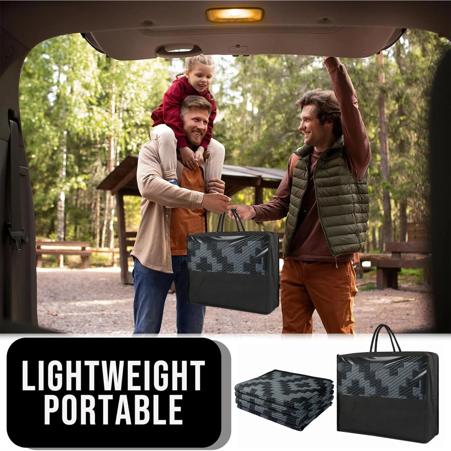 Outdoor Rug for Patio Waterproof Anti-slip Plastic Straw Garden Mat Carpet UV Resistant Rugs for Camping Beach Picnic