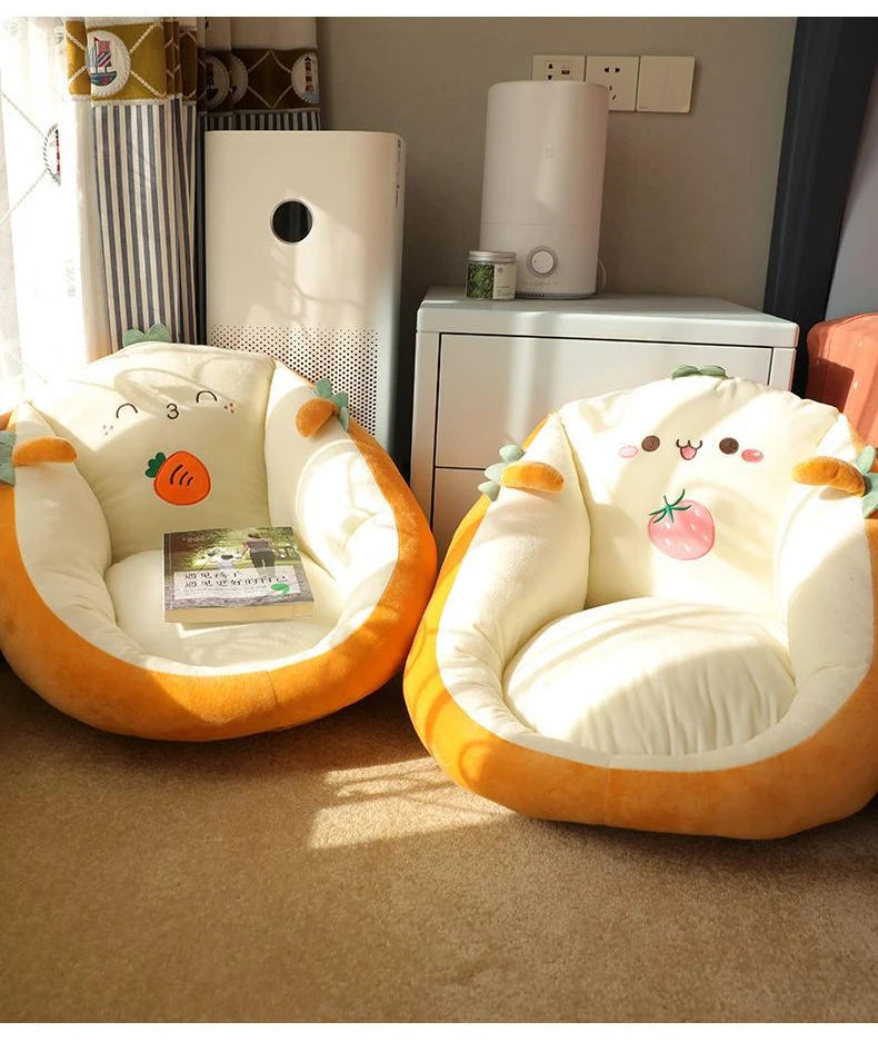 Cute Cushion Cartoon Soft and Comfortable Thick Dormitory Office Bedroom Tatami Mat Non Slip Cushion Integrated Pillow Cushion