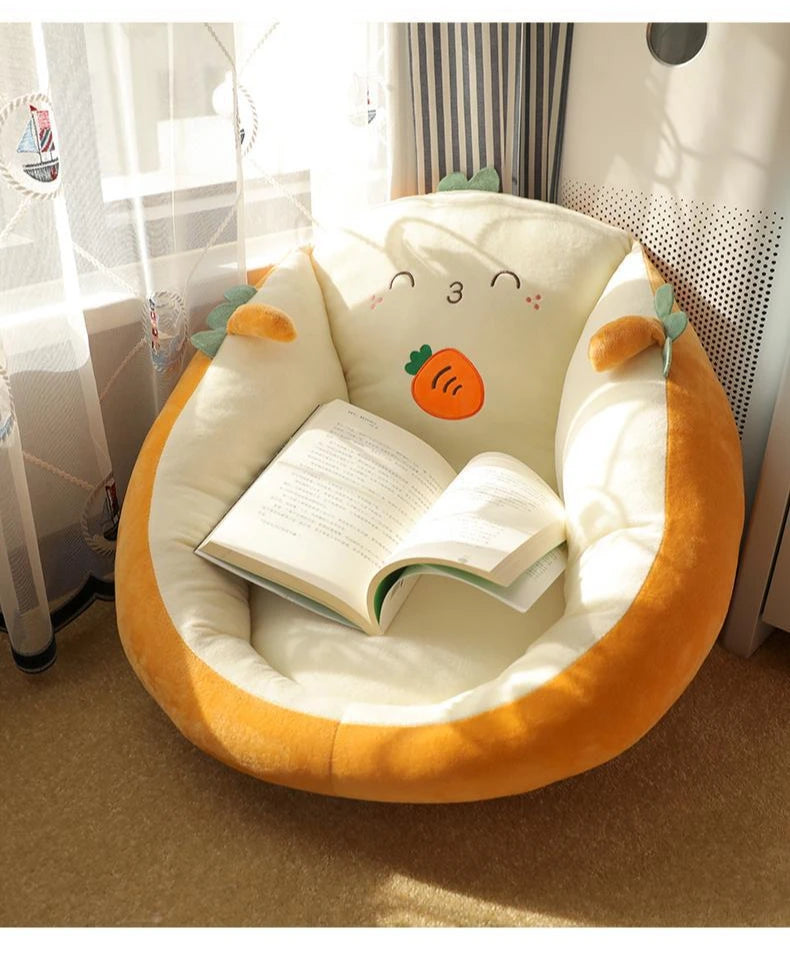 Cute Cushion Cartoon Soft and Comfortable Thick Dormitory Office Bedroom Tatami Mat Non Slip Cushion Integrated Pillow Cushion